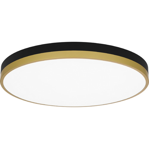Weldin 20-Inch LED Flush Mount in Black & Gold by Quoizel Lighting