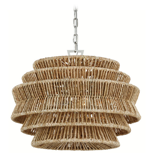 Visual Comfort Signature Collection Chapman & Myers Antigua Drum Chandelier in Nickel by VC Signature CHC5015PNNAB