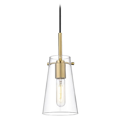Z-Lite Kira Modern Gold Mini-Pendant Light with Conical Shade