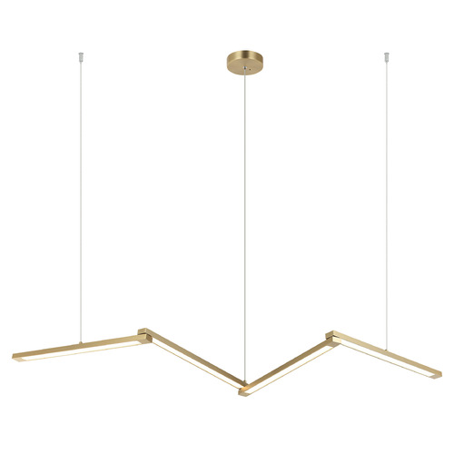 Matteo Lighting Archie Brushed Gold LED Pendant Light