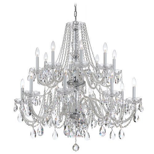 Crystorama Lighting Traditional Crystal Polished Chrome Crystal Chandelier