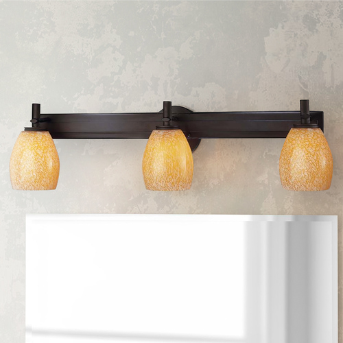 Art Glass Bath Bronze Bathroom Light by Minka Lavery