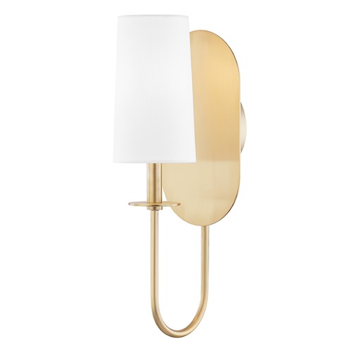 Lara Aged Brass Sconce by Mitzi by Hudson Valley