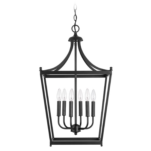 Capital Lighting Stanton 6-Light Hanging Lantern in Matte Black by Capital Lighting 9552MB