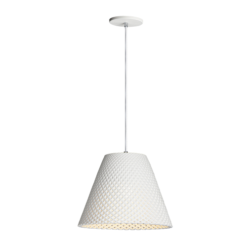 Maxim Lighting Woven 14.5-Inch Plaster Pendant in White by Maxim Lighting 10145WT