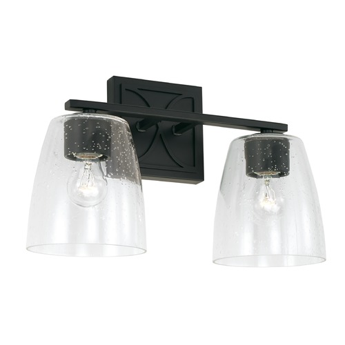 HomePlace by Capital Lighting Sylvia 15-Inch Matte Black Bath Light by HomePlace by Capital Lighting 142321MB-488