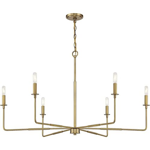Salerno 42-Inch Chandelier in Warm Brass by Savoy House