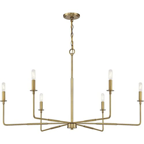 Savoy House Salerno 42-Inch Chandelier in Warm Brass by Savoy House 1-2221-6-322