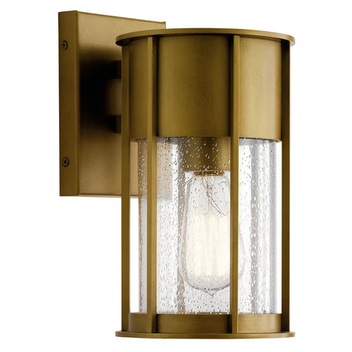 Camillo 11-Inch Outdoor Wall Light in Natural Brass by Kichler