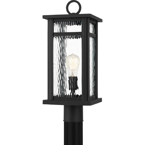 Moira Post Light in Earth Black by Quoizel Lighting