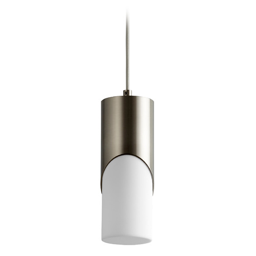 Oxygen Ellipse 11-Inch LED Acrylic Pendant in Satin Nickel by Oxygen Lighting 3-677-224