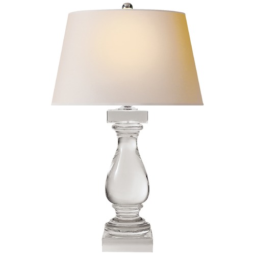 Visual Comfort Signature Collection E.F Chapman Balustrade Table Lamp in Crystal by Visual Comfort Signature CHA8924CGNP