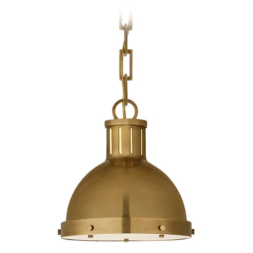 Visual Comfort Signature Collection Thomas OBrien Hicks Pendant in Antique Brass by Visual Comfort Signature TOB5068HAB