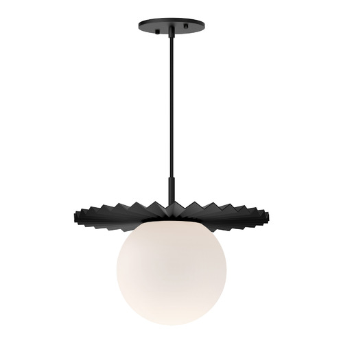 Alora Lighting Plume 14-Inch Pendant in Matte Black by Alora Lighting PD501214MBOP