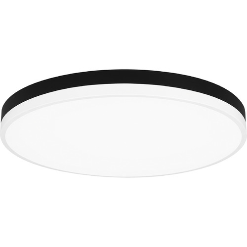 Quoizel Lighting Weldin 20-Inch LED Flush Mount in Black & White by Quoizel Lighting WLN1620MBKW