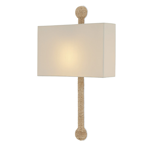 Currey and Company Clarence Mallari Senegal Natural Abaca Rope LED Sconce