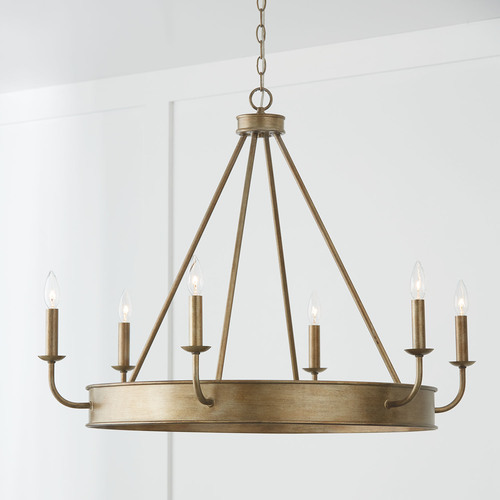 Capital Lighting Nole 6-Light Chandelier in Mystic Luster by Capital Lighting 449261ML