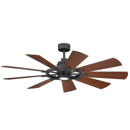Gentry Distressed Black LED Ceiling Fan by Kichler Lighting
