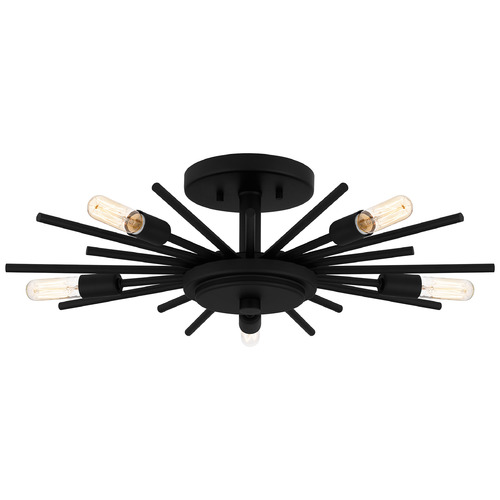 Quoizel Lighting Quoizel Semi-Flush Mount Matte Black Semi-Flushmount Light