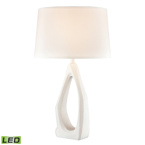 Elk Lighting Elk Lighting Galeria Matte White LED Table Lamp with Oval Shade H0019-8001-LED