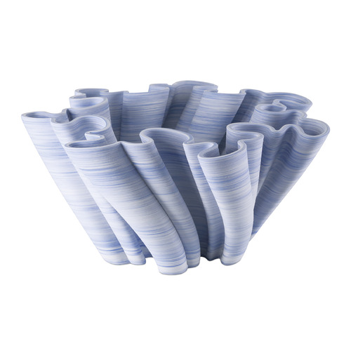 Currey and Company Twirl Blue Bowl