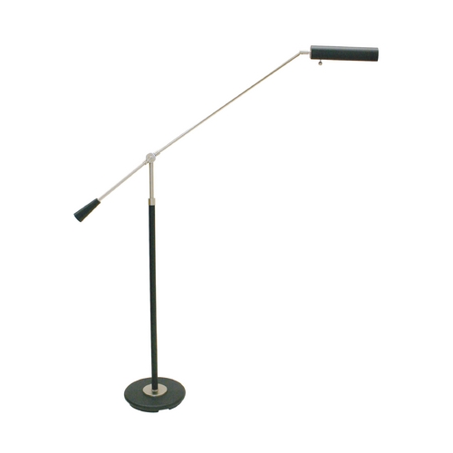 Grand Piano Counter Balance Floor Lamp in Satin Nickel & Black by House of Troy Lighting