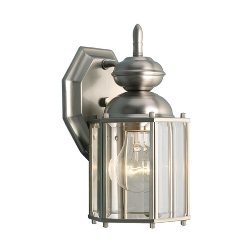 Progress Lighting Carriage Classics Outdoor Wall Light in Brushed Nickel by Progress Lighting P5756-09