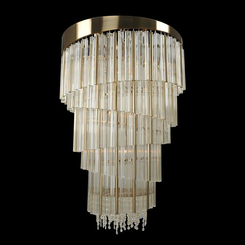 Allegri Crystal Espirali Brushed Champagne Gold Pendant Light
