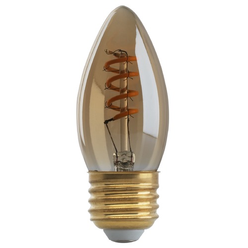 2.3W B10 LED Amber Medium Base 2000K 120 Lumens 120V Dimmable by Satco Lighting