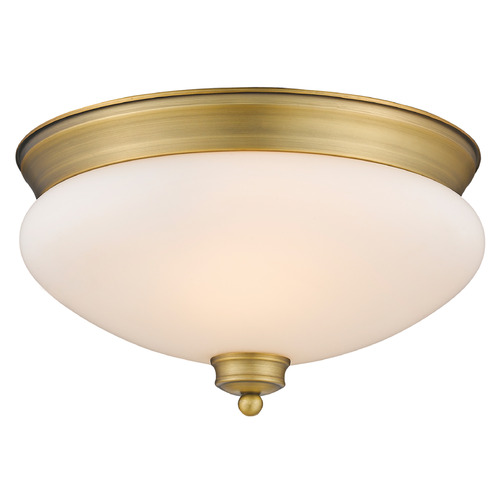 Z-Lite Amon Heritage Brass Flush Mount by Z-Lite 721F2-HBR