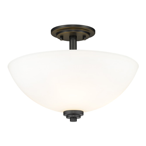 Ashton Matte Black Semi-Flush Mount by Z-Lite
