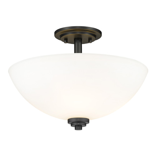 Z-Lite Ashton Matte Black Semi-Flush Mount by Z-Lite 443SF-MB