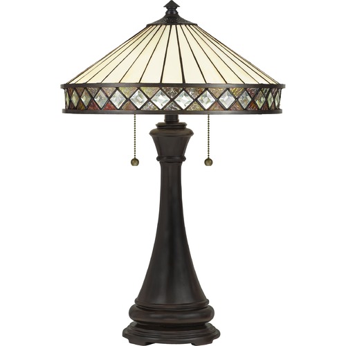 Quoizel Lighting Quoizel Lighting Bowing Vintage Bronze Table Lamp with Coolie Shade TF5210TVB