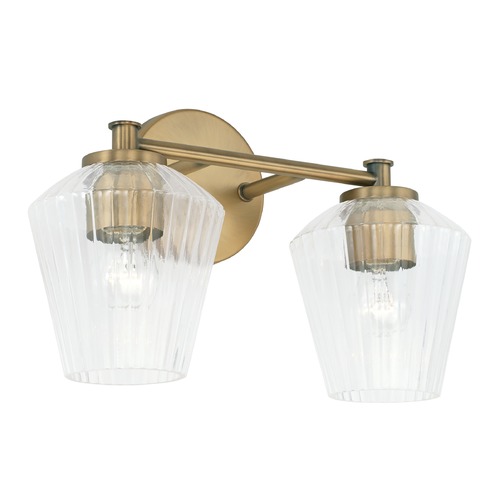 Capital Lighting Beau 15-Inch Vanity Light in Aged Brass by HomePlace by Capital Lighting 141421AD-507