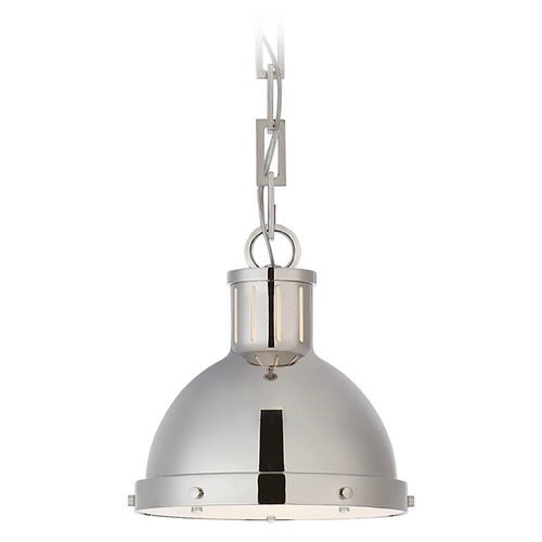 Visual Comfort Signature Collection Thomas OBrien Hicks Pendant in Polished Nickel by Visual Comfort Signature TOB5068PN