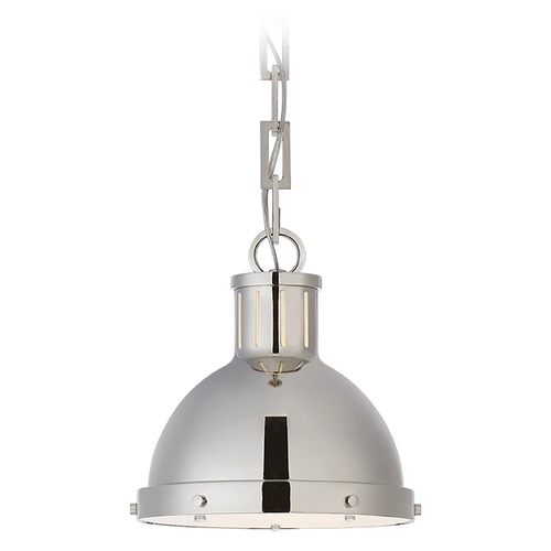 Thomas OBrien Hicks Pendant in Polished Nickel by Visual Comfort Signature