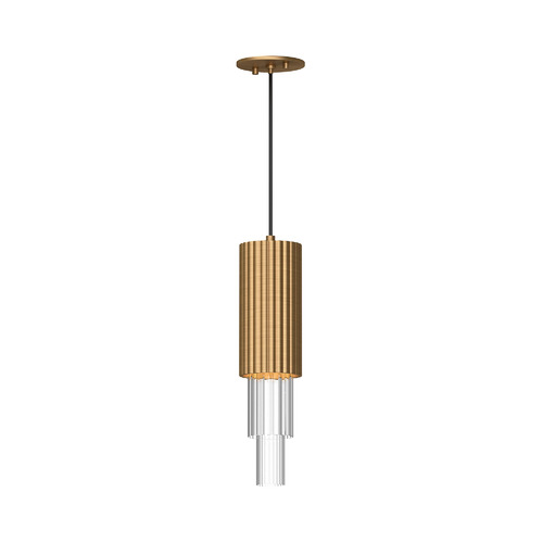 Bordeaux LED Mini Pendant in Aged Gold by Alora Lighting