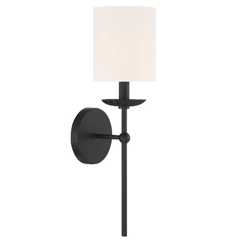 18.5-Inch High Wall Sconce in Matte Black by Meridian