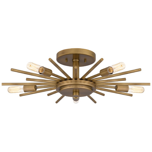 Quoizel Lighting Quoizel Semi-Flush Mount Weathered Brass Semi-Flushmount Light