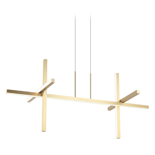 Matteo Lighting Crosley Brushed Gold LED Island Light