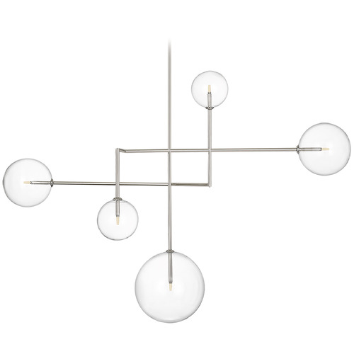 Linnea Polished Nickel Clear Glass Chandelier
