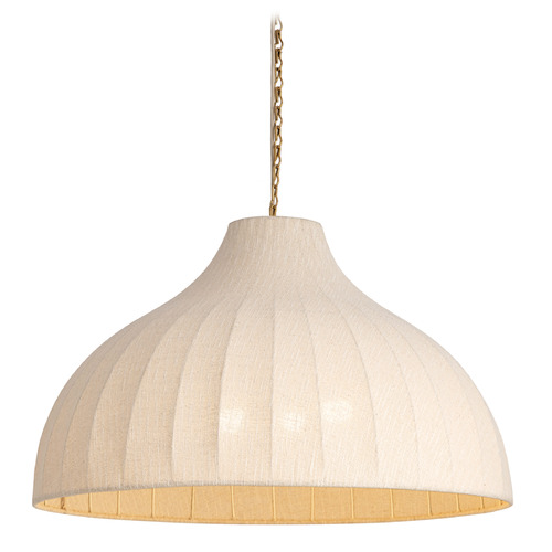 Maxim Lighting Maxim Lighting Hearthveil Natural Aged Brass Pendant Light with Bowl / Dome Shade 12913LNNAB