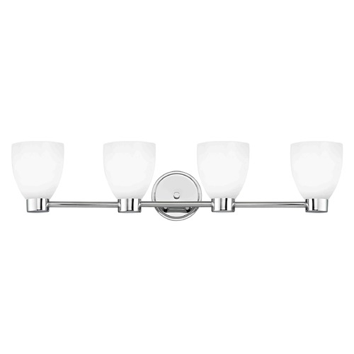 Design Classics Lighting Aon Fuse Chrome Bathroom Light 1804-26 GL1028MB