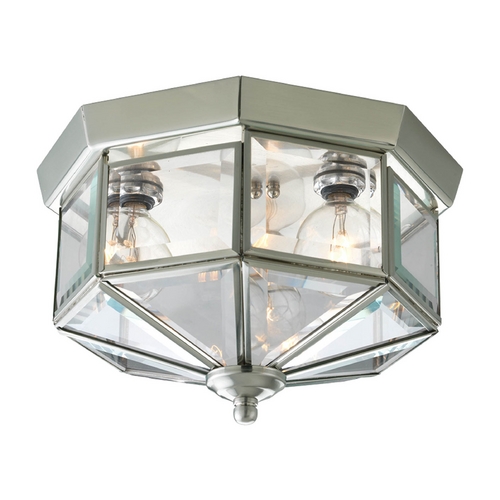 Progress Lighting Outdoor Flush Mount in Brushed Nickel by Progress Lighting P5788-09