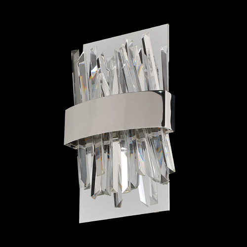 Allegri Crystal Glacier Chrome LED Sconce