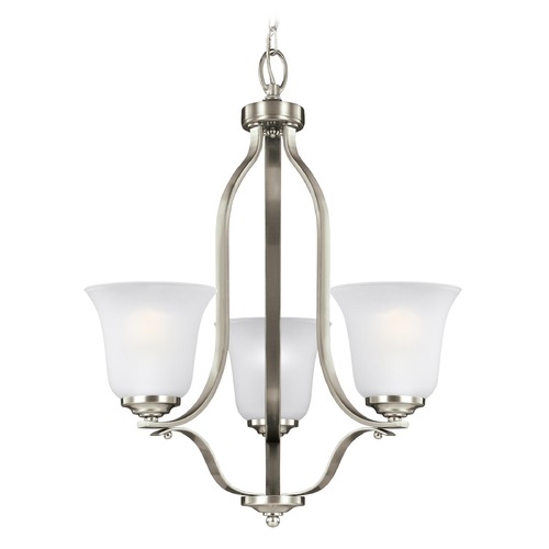 Generation Lighting Emmons Brushed Nickel Mini Chandelier by Generation Lighting 3139003-962