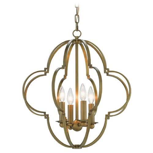 Currey and Company Lighting Currey and Company Sojourn Antique Brass Pendant Light 9000-0173