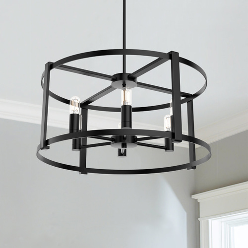 Hunter Fan Company Astwood Matte Black Chandelier by Hunter Fan Company 19001