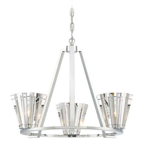 Eurofase Lighting Ricca 3-Light Chrome Chandelier by Eurofase Lighting 38865-015