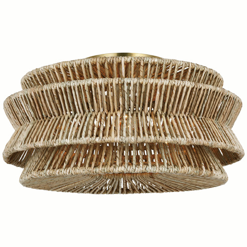 Visual Comfort Signature Collection Chapman & Myers Antigua Semi-Flush Mount in Brass by VC Signature CHC4016ABNAB